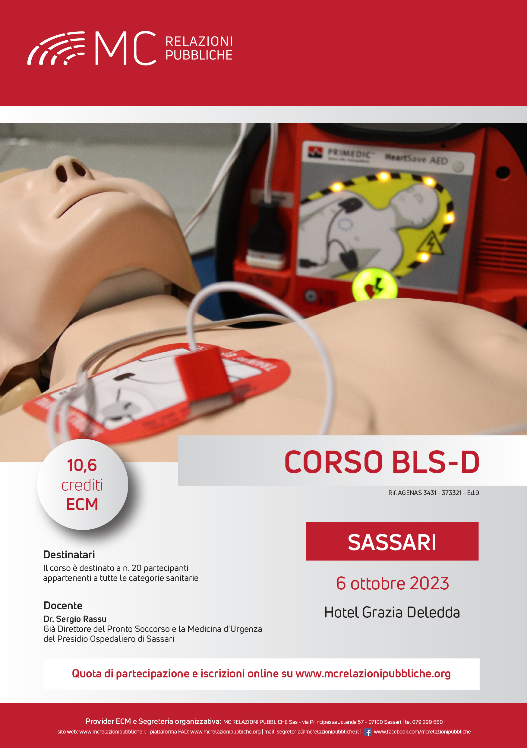 Corso BLS-D. Basic Life Support-Defibrillation - 6 ottobre 2023