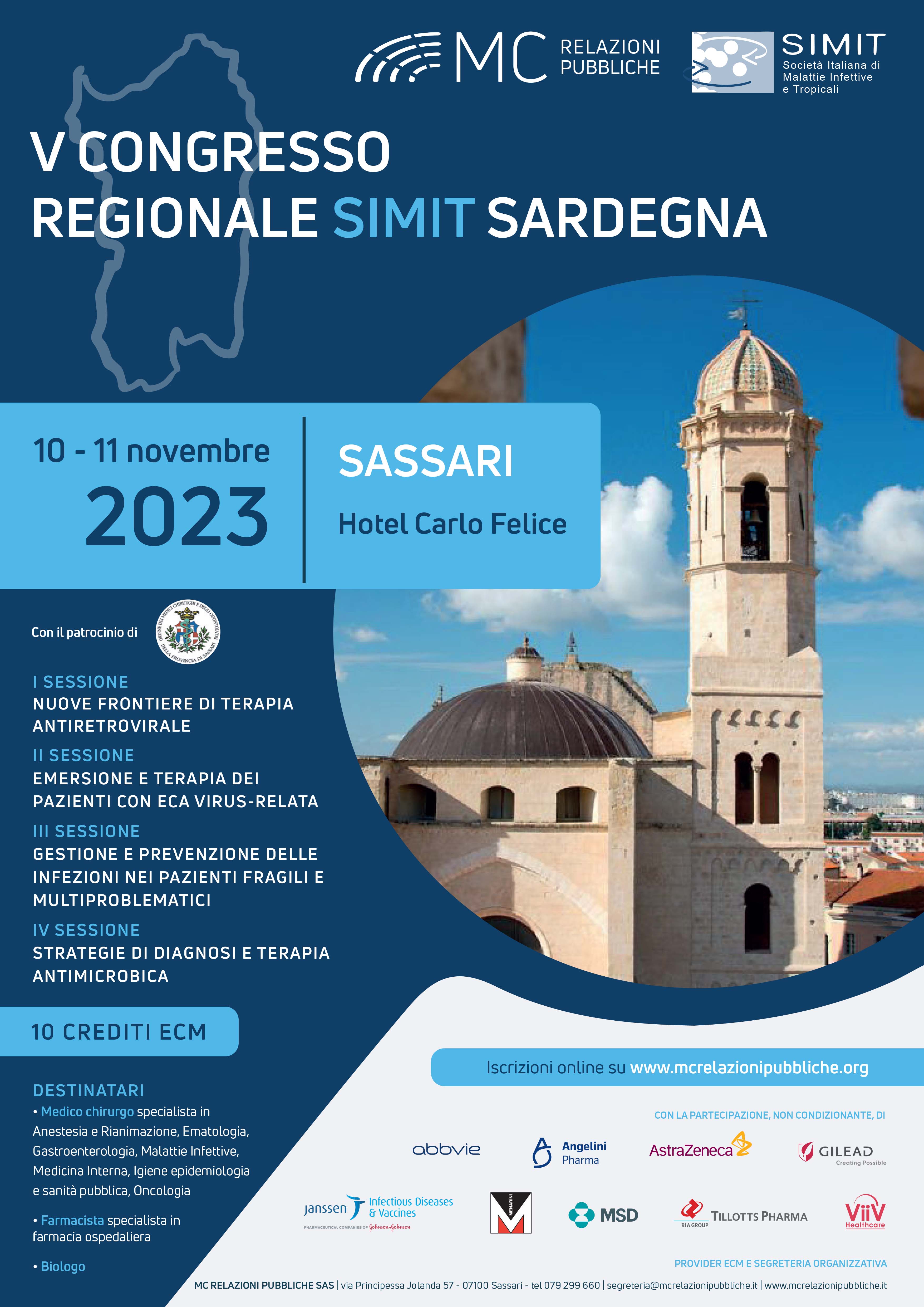 V Congresso Regionale SIMIT Sardegna - 10/11 novembre 2023