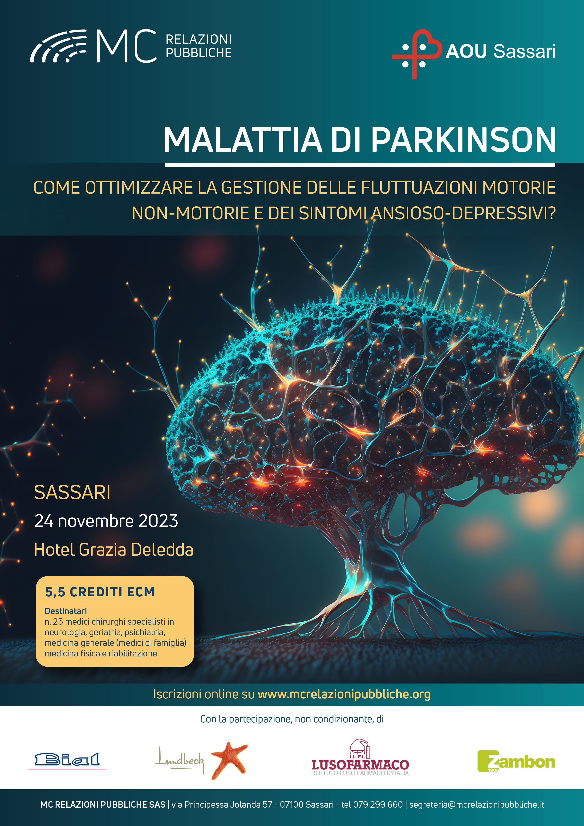 Malattia di Parkinson. Come ottimizzare la gestione delle fluttuazioni motorie, non-motorie e dei sintomi ansioso-depressivi? - 24 novembre 2023