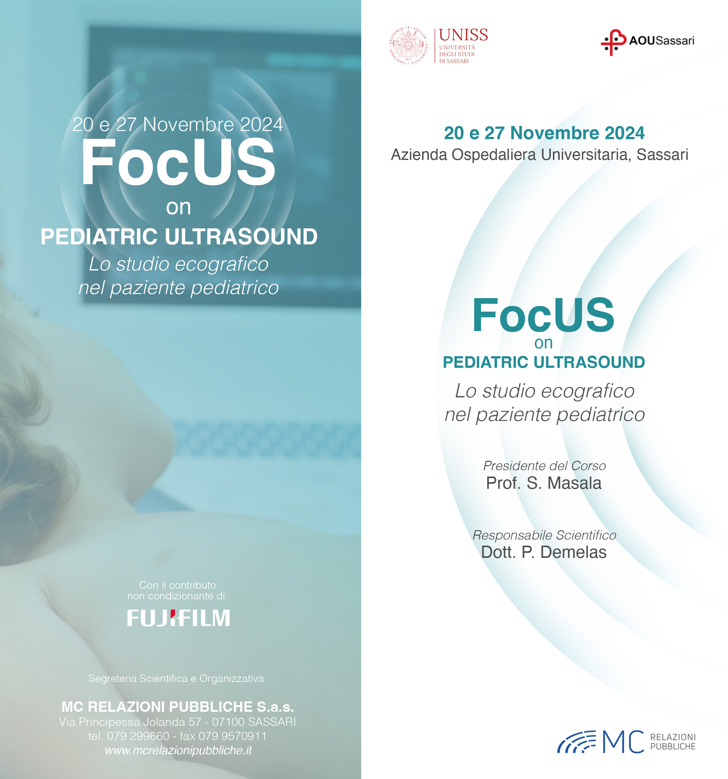 FOCUS ON PEDIATRIC ULTRASOUND. Lo studio ecografico nel paziente pediatrico -  20 e 27 novembre 2024