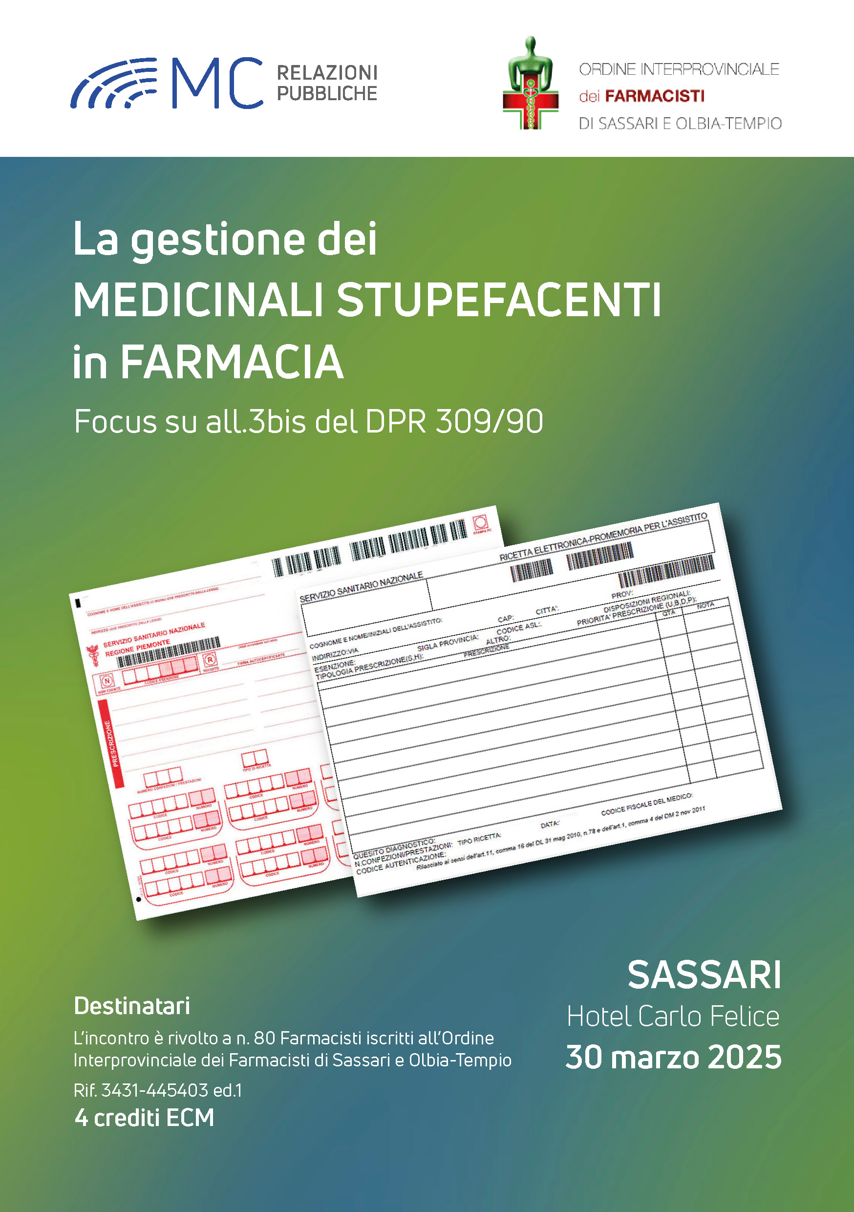 LA GESTIONE DEI MEDICINALI STUPEFACENTI IN FARMACIA - 30 marzo 2025
