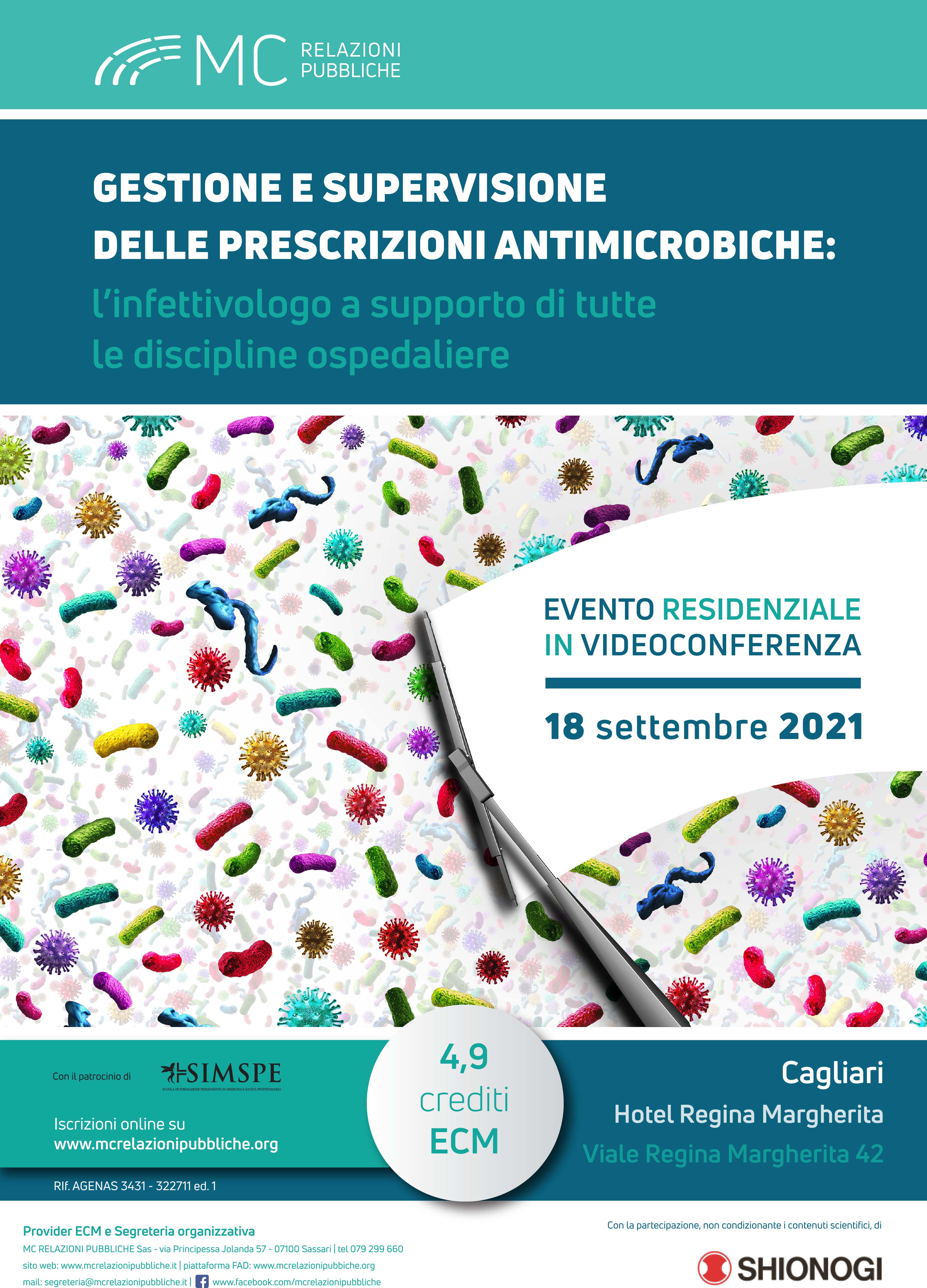 Gestione e supervisione delle prescrizioni antimicrobiche: l’infettivologo a supporto di tutte le discipline ospedaliere - 18 settembre 2021